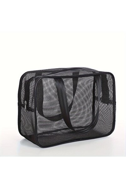 Choice black Mesh Shower Caddy Tote Bag Cosmetic Storage Bag Multifunctional ...