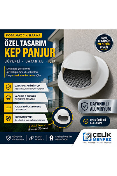 ÇELİK MENFEZ Doğalgaz Kep panjur Alüminyum