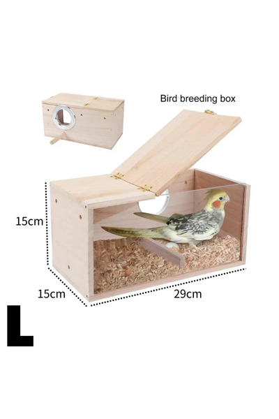 Choice1 L Transparent Design Parakeet Cockatiel Bird House Nest Easy to Clean...