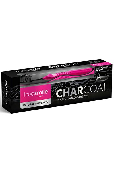 truesmile Pachet pastă de dinți și periuță de dinți CHARCOAL cu CARBON ACTIVA...