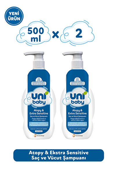 Uni Baby Atopy & Extra Sensitive Atopik Ciltlere Özel Saç ve Vücut Şampuanı 5...