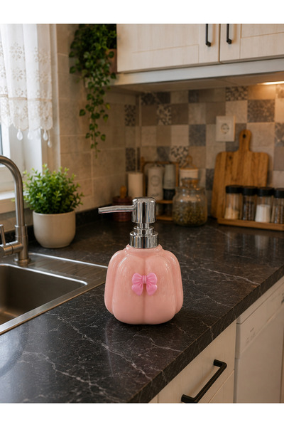 wishhome Şık tasarımlı fiyonk detaylı sıvı sabunluk (300ml)