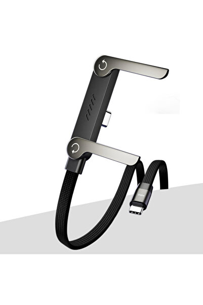 Choice Black Sideways Phone Charger,Invisible Stand Charging Cable,Built In P...