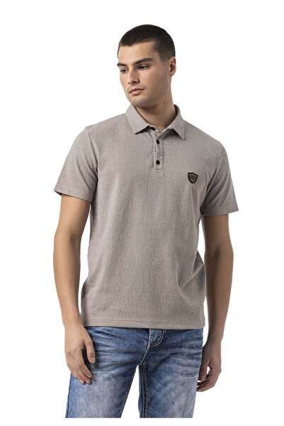 Cipo & Baxx Ct825 Men's Polo Collar Badge Detail T-Shirt