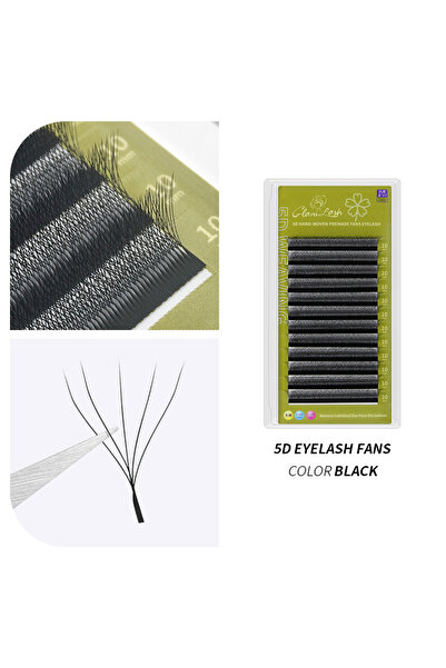 Choice8 10mm 0.07mm LU 5D W Black GLAMLASH 5D - W Shaped Eyelash Extension Au...