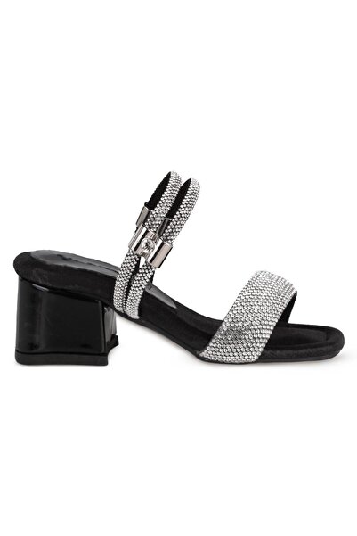 Civil Girls Stoned Single Strap 26- Evening Dress Shoes - Black