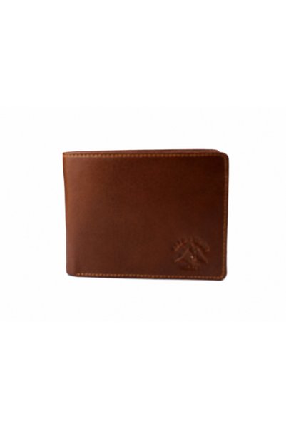 AlphaClub Bag Men's Tan Genuine Leather Wallet and Card Holder