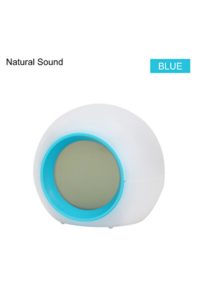 Choice3 Blue Natural Sound Creative 7 Colorful Round LED Light Alarm Clocks T...