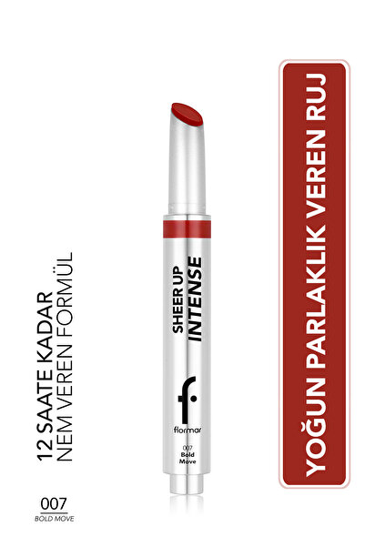 Flormar Sheer Up Intense Krem Dokulu Parlak Bitişli Jel Ruj - 007 Bold Move