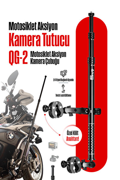 Nukrotech Motosiklet 360 Aksiyon Kamera Çubuğu