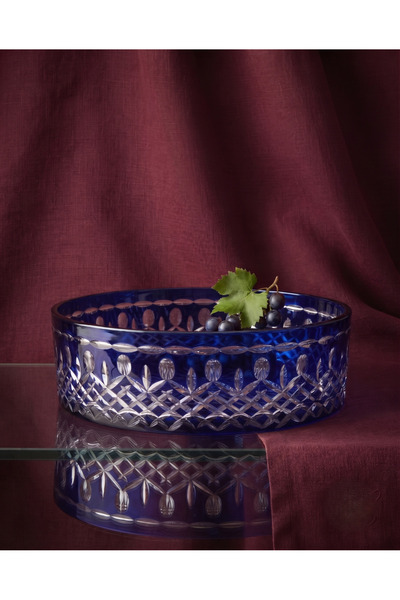 AKDEN STORE Cutting Decor Handcrafted Tableware Presentation Holder Glass Bowl