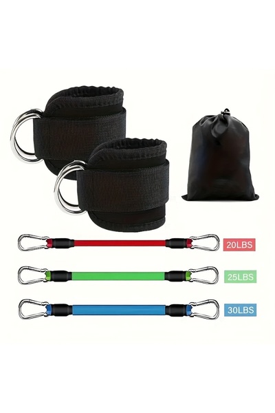 choice2 75Lbs black 6-Piece Leg Resistance Band Set for Hip Strength Training...