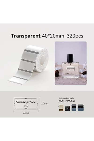 Choice5 T4020 Niimbot 1Roll Thermal Label White/Color/Transparent/Cable Stick...