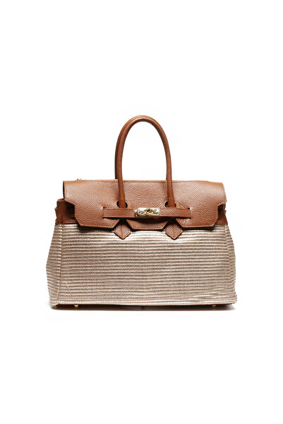 Poseta Domnitei Bag Isabella from Leather & Raffia - Silver