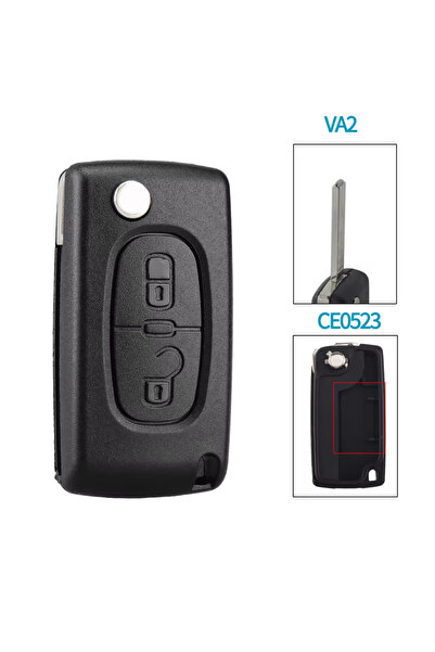 Choice5 2-0523-VA2 علبة مفتاح تحكم عن بعد بـ 2/3 أزرار مناسبة لسيارات بيجو 20...