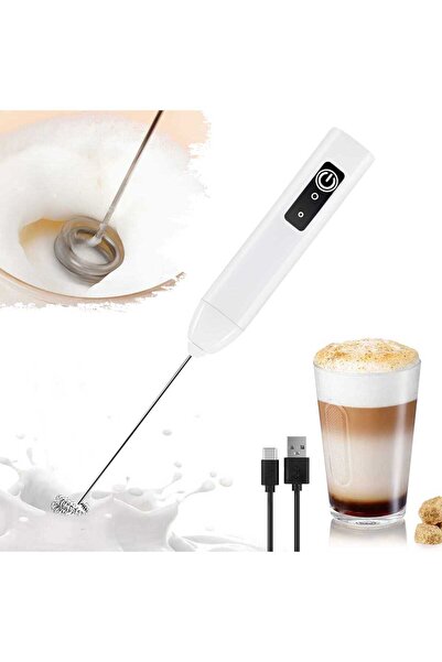 Choice1 White Single-Beater 1Pc Electric Milk Frother Coffee Milk Frother Cof...