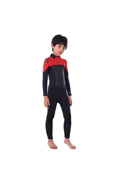 Choice 6 Red 2.5MM Neoprene Wetsuit For Kids Thermal Full Swimsuit Youth Surf...