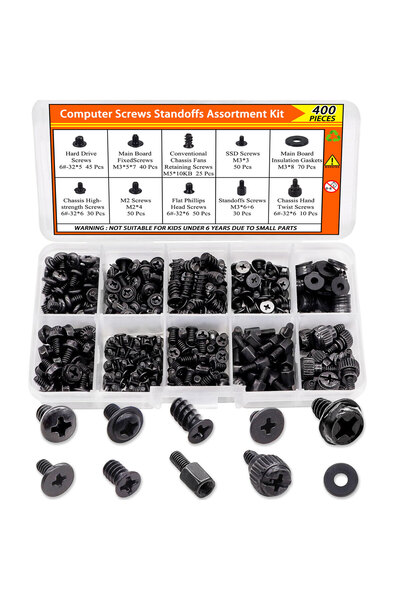 Choice 400PCS Computer Screws Motherboard Standoffs Screws PC Screws Laptop S...