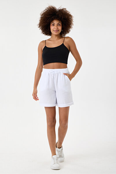 DIANNA Women's Muslin Shorts Casual Style 100% Cotton