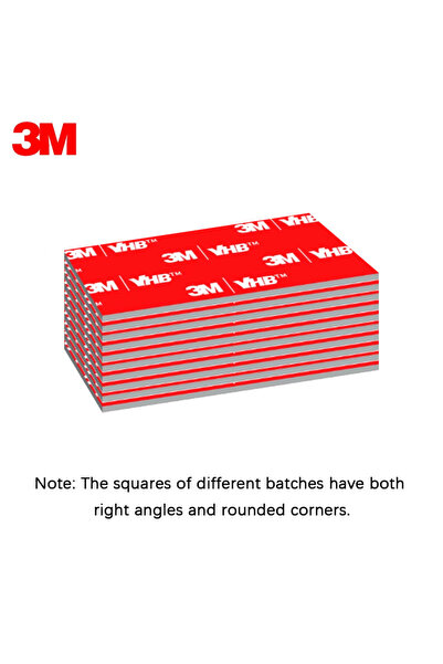3M 8-pcs Rectangle-30x40mm double-sided adhesive tape, special shape, various...