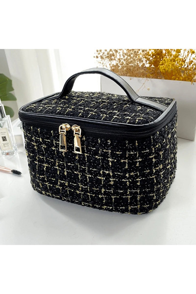 Choice black 2026 New Women's Bag Knitted Style Makeup Bag Portable Portable ...