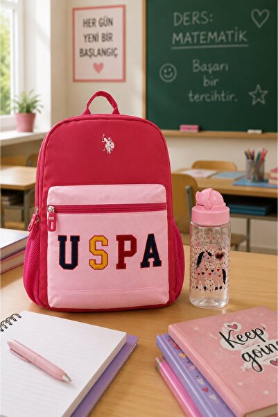U.S. Polo Assn. يو اس بولو. أسن. مجموعة حقائب مدرسية للبنات PLSET242616304