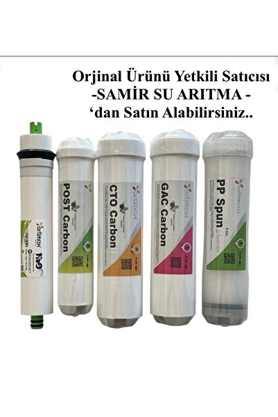 Ortimax ORJİNAL -%100- Su Arıtma Filtre Seti (Tüm Kapalı Cihazlara Uyumludur)