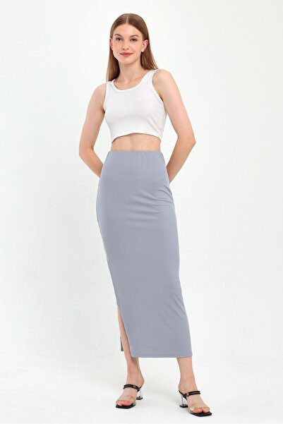 ALEXANDERGARDI LONG PENCIL SKIRT WITH SLIT (B23-00129)