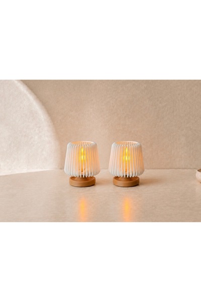 Nebron Tealight Mumluk 2 Li Set Dekoratif Masaüstü Dekor. Hediyelik Minimal A...
