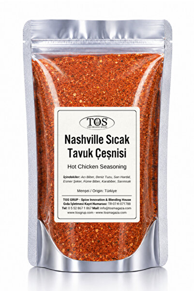TOS The Organic Spices Nashville Sıcak Tavuk Çeşnisi 100 gr Nashville Hot Chi...