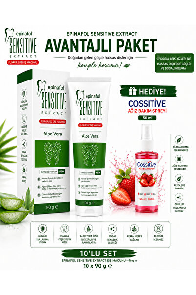 Epinafol Sensitive 10'lu Aloe Vera Katkılı Flörürsüz