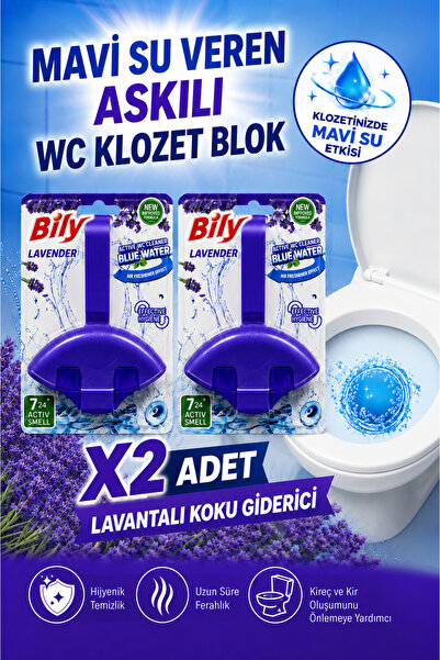 Bily Wc Klozet Blok Mavi Su Etkili Lavantalı Banyo Koku Giderici Tuvalet Temi...