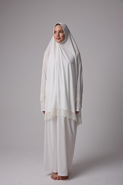 Kutay Collection Γυναικεία εποχιακή ενδυμασία προσευχής δύο τεμαχίων με κεντή...