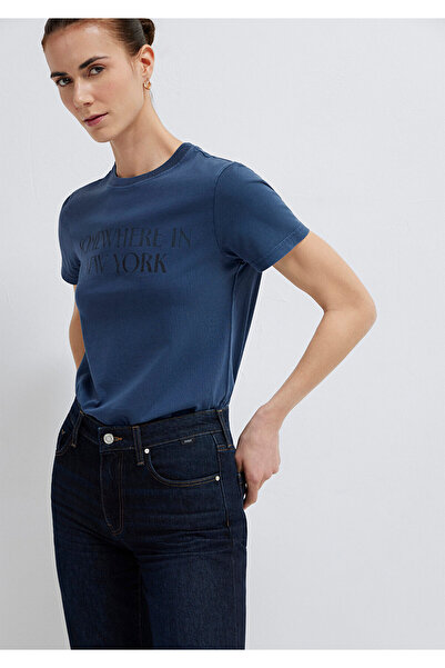 Mavi New York Printed Navy Blue T-Shirt Slim Fit / Narrow Fit 1614315-70757