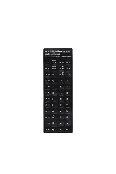 Choice Black Italiano English Spanish Italian Korean Keyboard Stickers Froste...