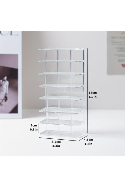 Choice Transparent 7-layer Mini Car Model Storage Rack,Acrylic Multi-layer Di...