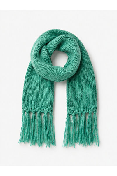 Retrobird Large Size Soft Knitted Scarf Women's Turquoise
