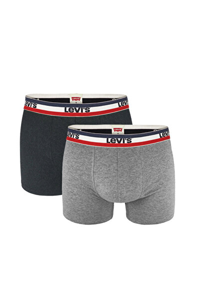 Levi's Ανδρικό Αθλητικό Μποξεράκι με Λογότυπο, 2 τεμάχια, 37149-0816-ΜΑΥΡΟ/ΓΚ...
