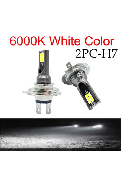 Choice1 H7 white 2pcs H7 Led Headlight Bulb Kit Car Fog Light Bulbs 12V 55W H...