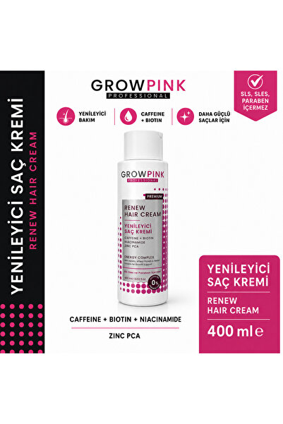 GROWPİNK Women's Renewing Hair Conditioner 400 ml – Moisturizing & Repairing ...