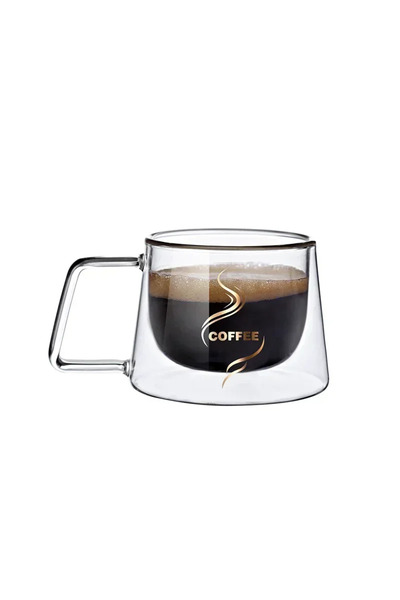 Choice 170ml 1PC Double-Wall Heat-Resistant Glass Espresso Cup 170ml with Han...