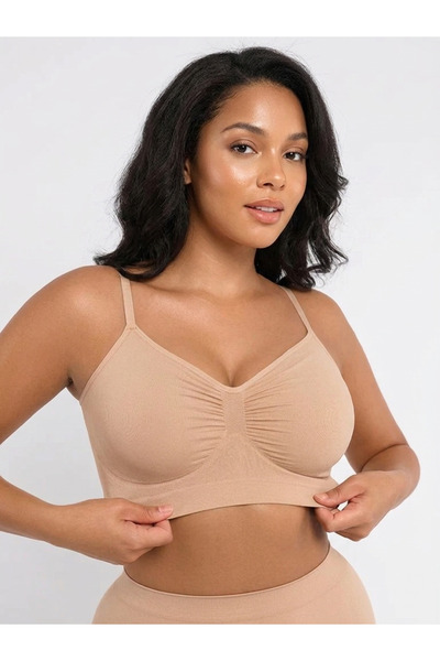 MİSTİRİK Pisun Model Ip Adjustable Strap Gatherer Padded Knitted Seamless Tig...