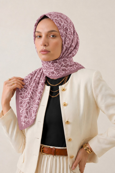 BONASERA EŞARP Women Scarf Cotton-Like Printed Scarf Lightweight Breathable N...