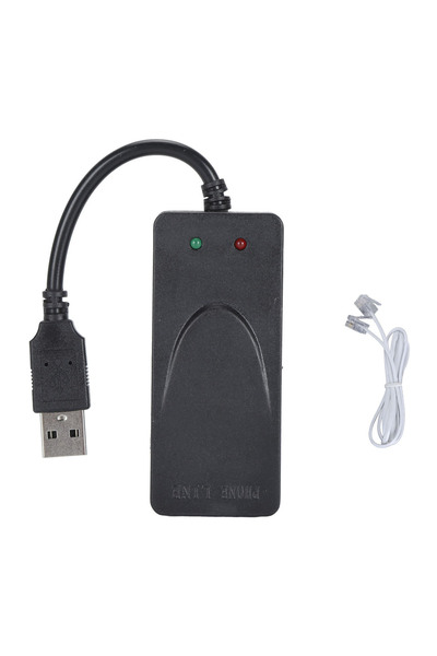 Choice black USB Data Modem 56K Dual RJ11 Ports Support Caller ID Plug and Pl...