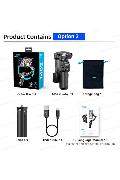choice2 Gimbal add Bag Handheld 3-Axis Gimbal Stabilizer for iPhone & Android...