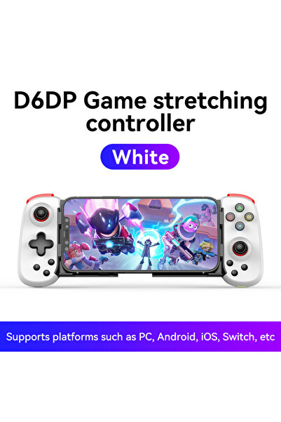 Choice WHITE D6DP Wireless BT Stretchable Game Controller For Android IOS Pho...