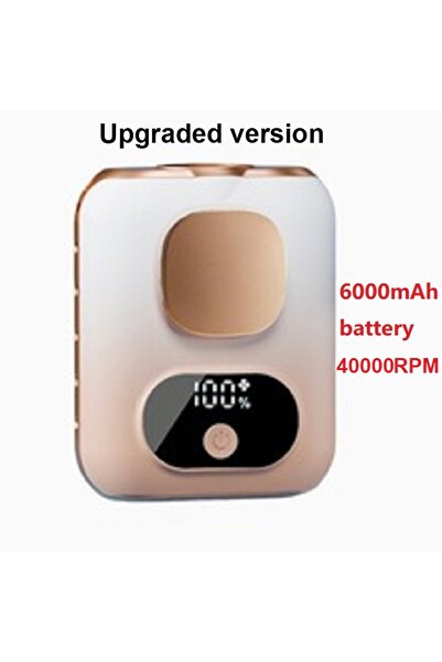choice2 Upgraded version GD 3CM Thin Tiny Portable Waist Fan 6000mAh Clip On ...