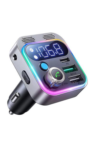 Choice 1pcs Bluetooth 5.3 FM Transmitter 4 Port USB Car Charger Type C PD 250...