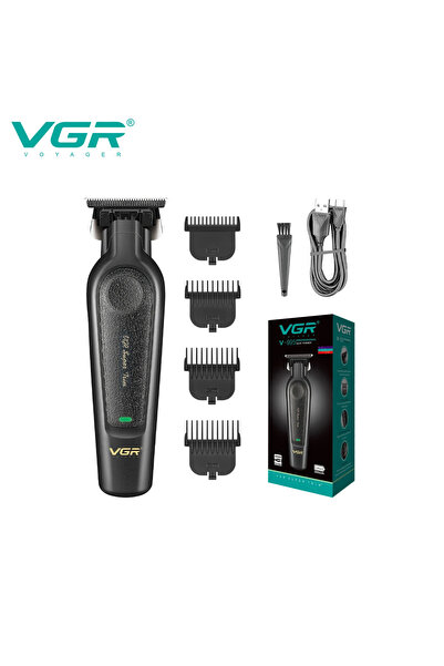 Choice ماكينة حلاقة كهربائية USB VGR V-995 للرجال، هيكل معدني جلدي، للاستخدام...