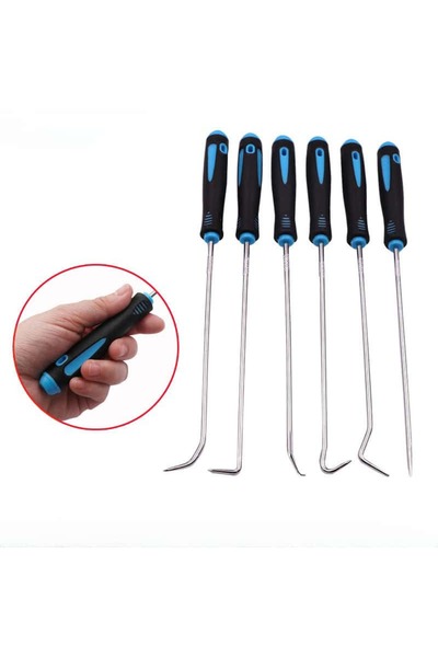 Choice 6PCS Durable Pick Hook Set Extra Long O-Ring & Seal Remover Color Rand...